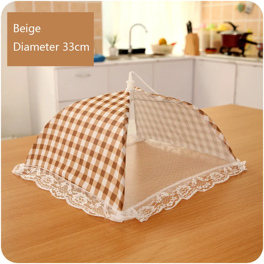 Kitchen Folded Food Cover umbrella Hygiene Grid Style Kitchen Food Dish Cover Kitchenware Practical Kitchen Tools#5