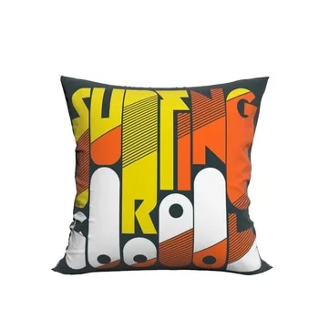 RUBIHOME Creative Decorative Cushion Cover Throw Pillowcase Polyester Plush Fabric Home Decor Letter  Word Geometry Design