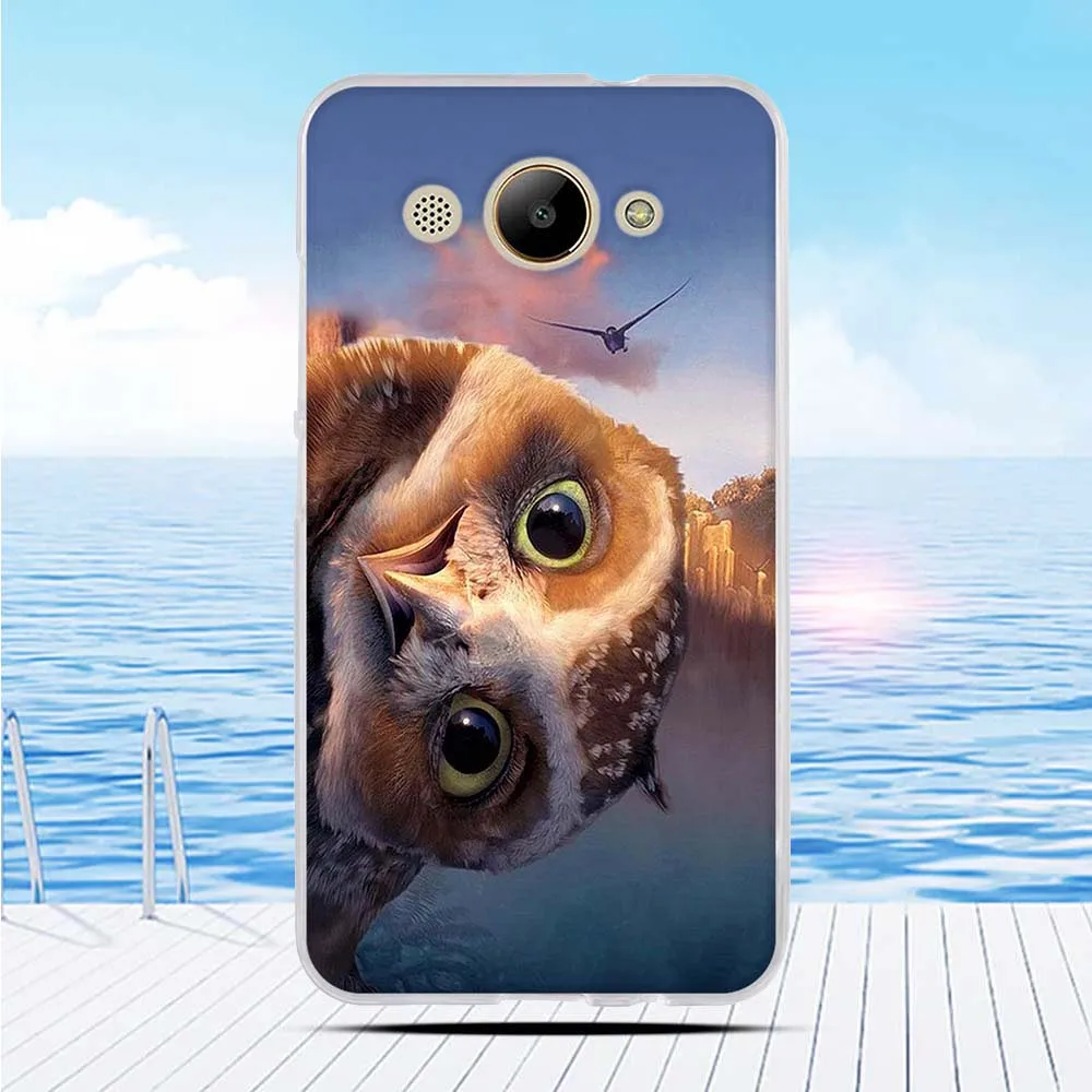 Задняя крышка с 3D рельефным принтом для Huawei Y3 2018 мягкий силиконовый чехол из ТПУ