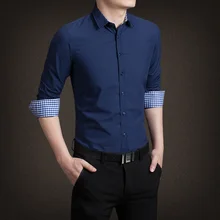 HCXY новые роскошные хлопковые облегающие мужские рубашки, рубашки, мужские повседневные мужские рубашки M-5XL мужская клетчатая рубашка