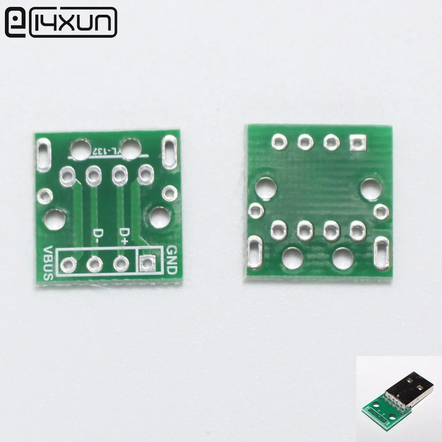 5 шт. DIY PCB плата для USB 2 0 штекер DIP 4Pin адаптер разъем 54 мм сварная конвертер Pinboard|board
