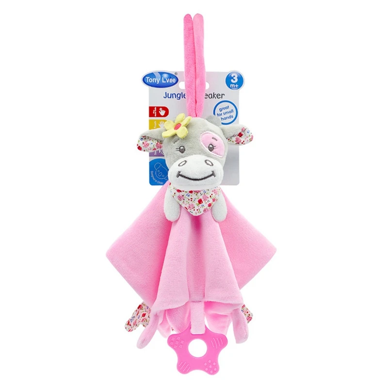 Newborn Kids Baby Soft Plush Animal Doll Toy Infant Appease Towel Grasping Rattles Playmate Calm Toys