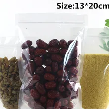 Толстые прозрачные, закрывающиеся мешочки для напитков, жидкие упаковки Кофе Бобы Упаковка для орехов 13 см* 20 см 50 шт