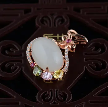 

Natural white pendant S925 Sterling Silver hollow women wholesale process