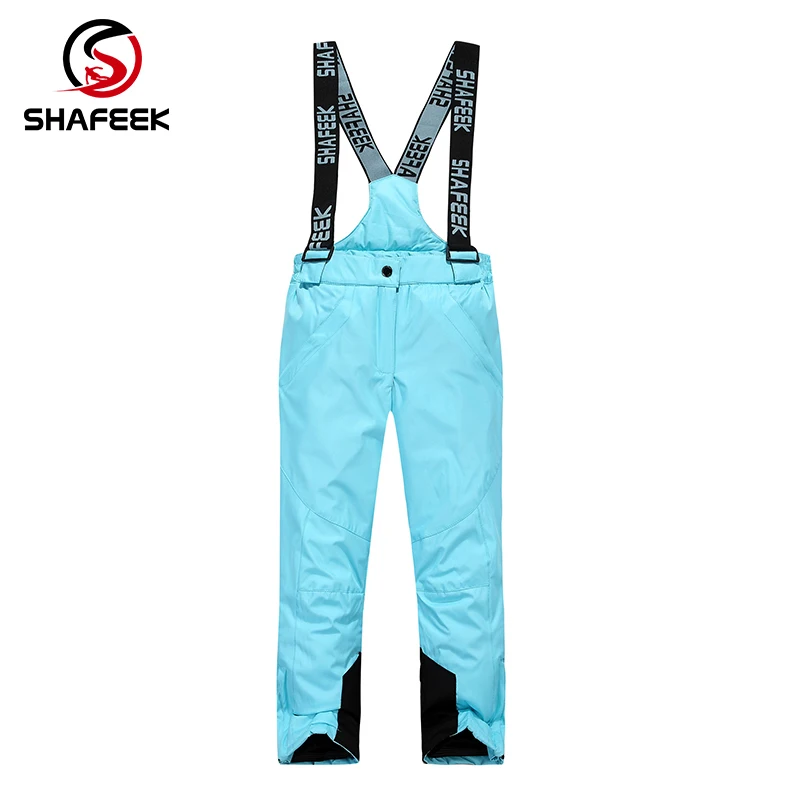 SHAFEEK/Детские Зимние непромокаемые ветрозащитные дышащие штаны для сноуборда лыжные штаны для мальчиков от 6 до 16 лет, непромокаемые штаны