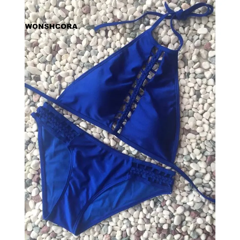 WONSHCORA Black Blue Sexy Bikini 2017 Set Low Waist Multi Rope Swimwear Swimsuit Breathable Healthy Woman Swimming Trunks Suit WONSHCORA Black Blue Sexy Bikini 2017 Set Low Waist Multi Rope Swimwear Swimsuit Breathable Healthy Woman Swimming Trunks Suit