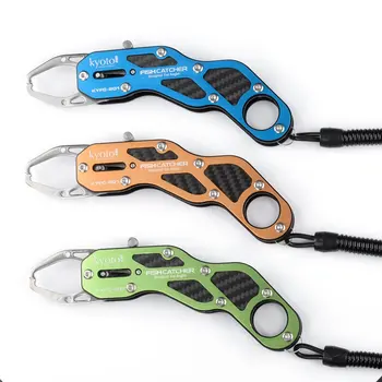 

Durable Stainless Steel Fishing Lip Grip Lure Controlling Floating Fishing Lip Grip Outdoor Fishing Pliers Keeper With Lanyard