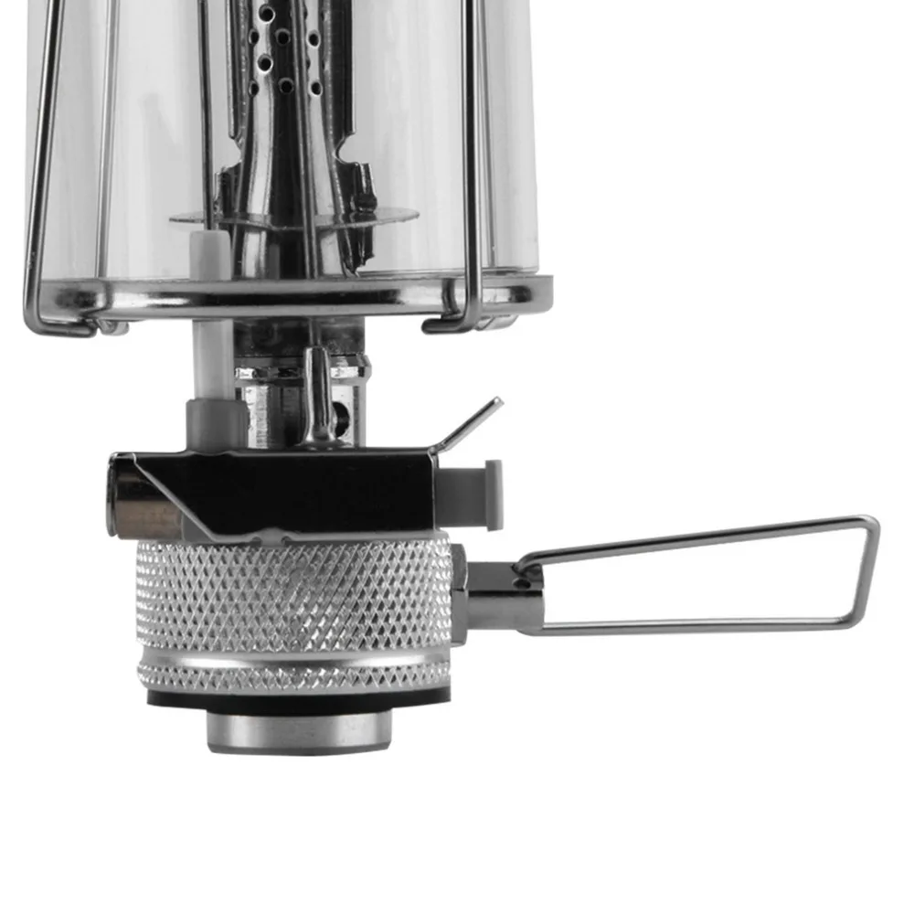 Acampamento ao ar Butano para Viagens Mini 80lux Livre Lanterna Portátil Tenda Alumínio Gas Light Lamp Torch Hanging Vidro da Lâmpada Chaminé 8 Lanternas portáteis
