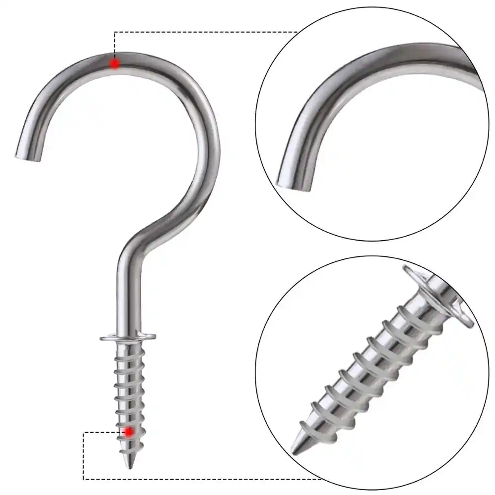 20 x Yeux Pour Filet Rideau fil argent chromé vis Photo Suspendu Cadres