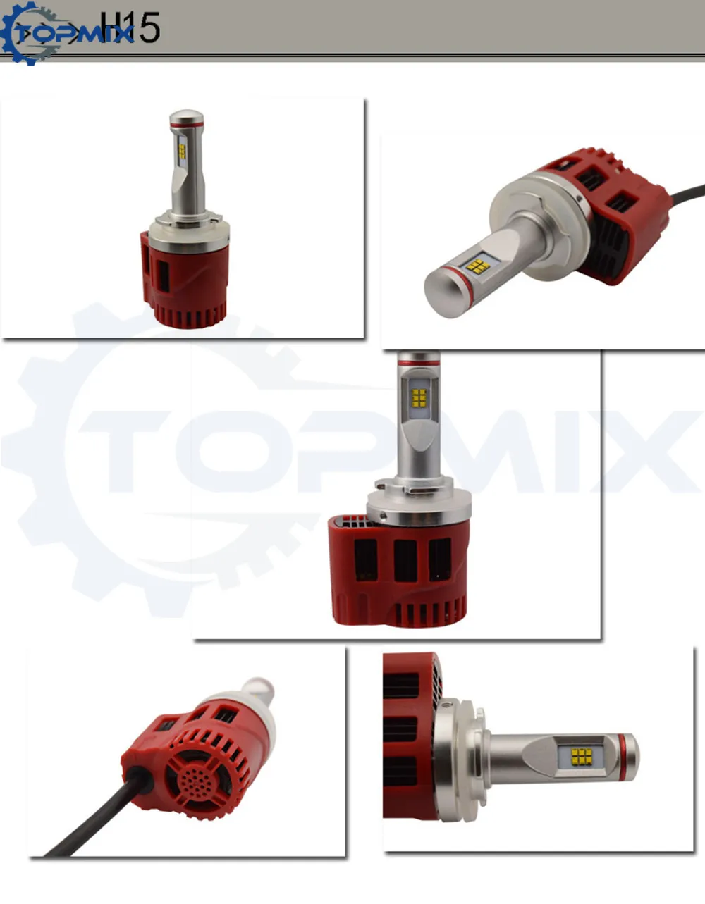 6GA-45W-H15 90W 9000LM Car Headlight 3