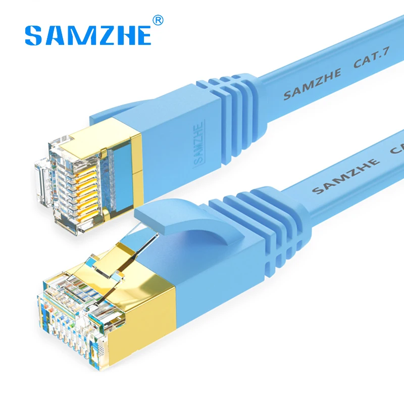 SAMZHE cat7 Ethernet кабель Плоский Интернет сетевой lan 1 м 2 3 5 8 10 высокоскоростной Гбит/с