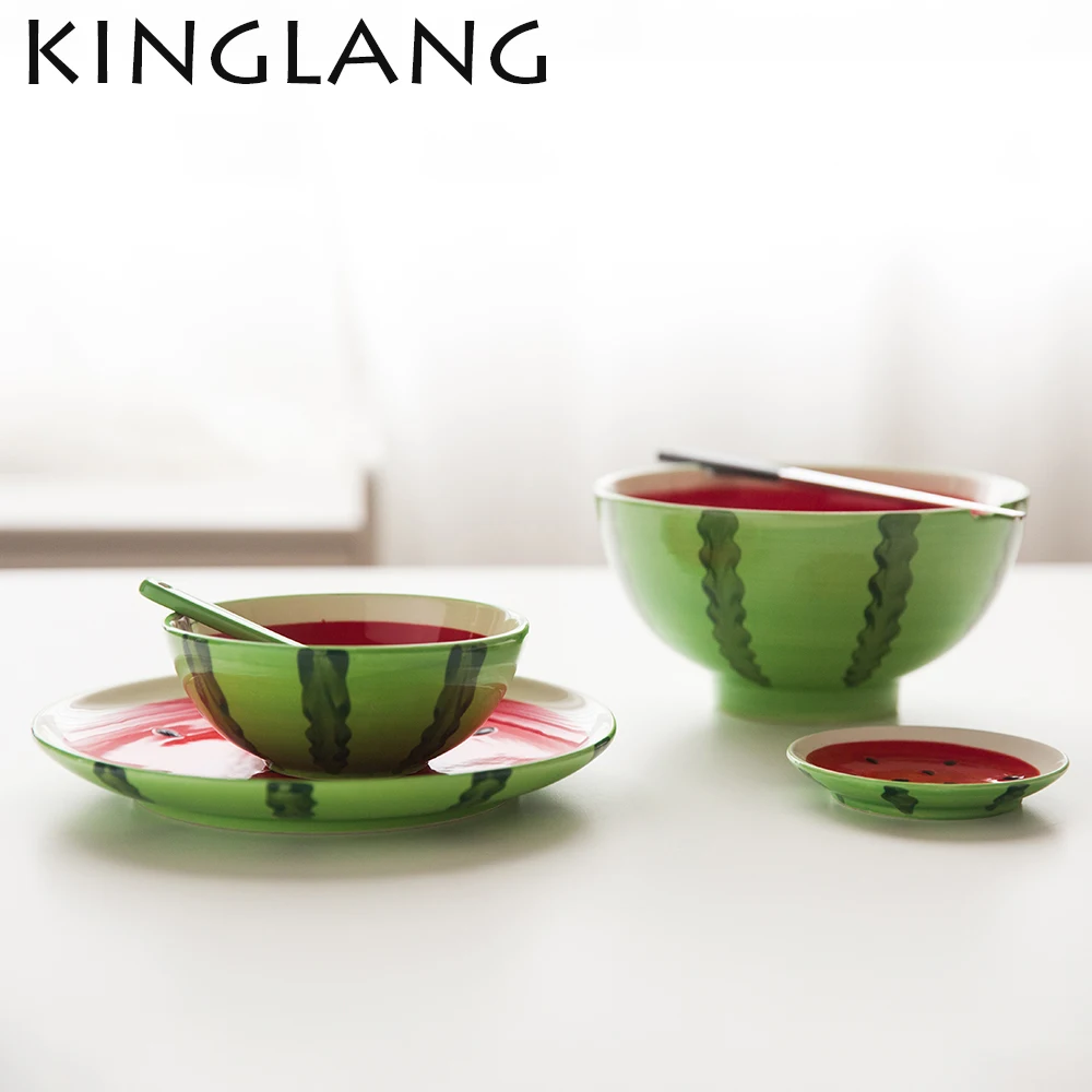 Фрукты красочные Керамическая пиала для риса дети чаша для супа, салата ...