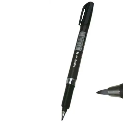 Многофункциональная ручка для каллиграфии, маркеры для художественного письма, офисные школьные принадлежности, канцелярские принадлежности, кисточка для рисования, черные чернила - Цвет: S