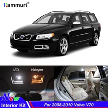 11 pcs Nenhum Erro Canbus LED Branco Car Interior Luz Kit Pacote Para 2008-2010 Volvo V70 Reading Mapa dome Porta Tronco Luzes de Placa