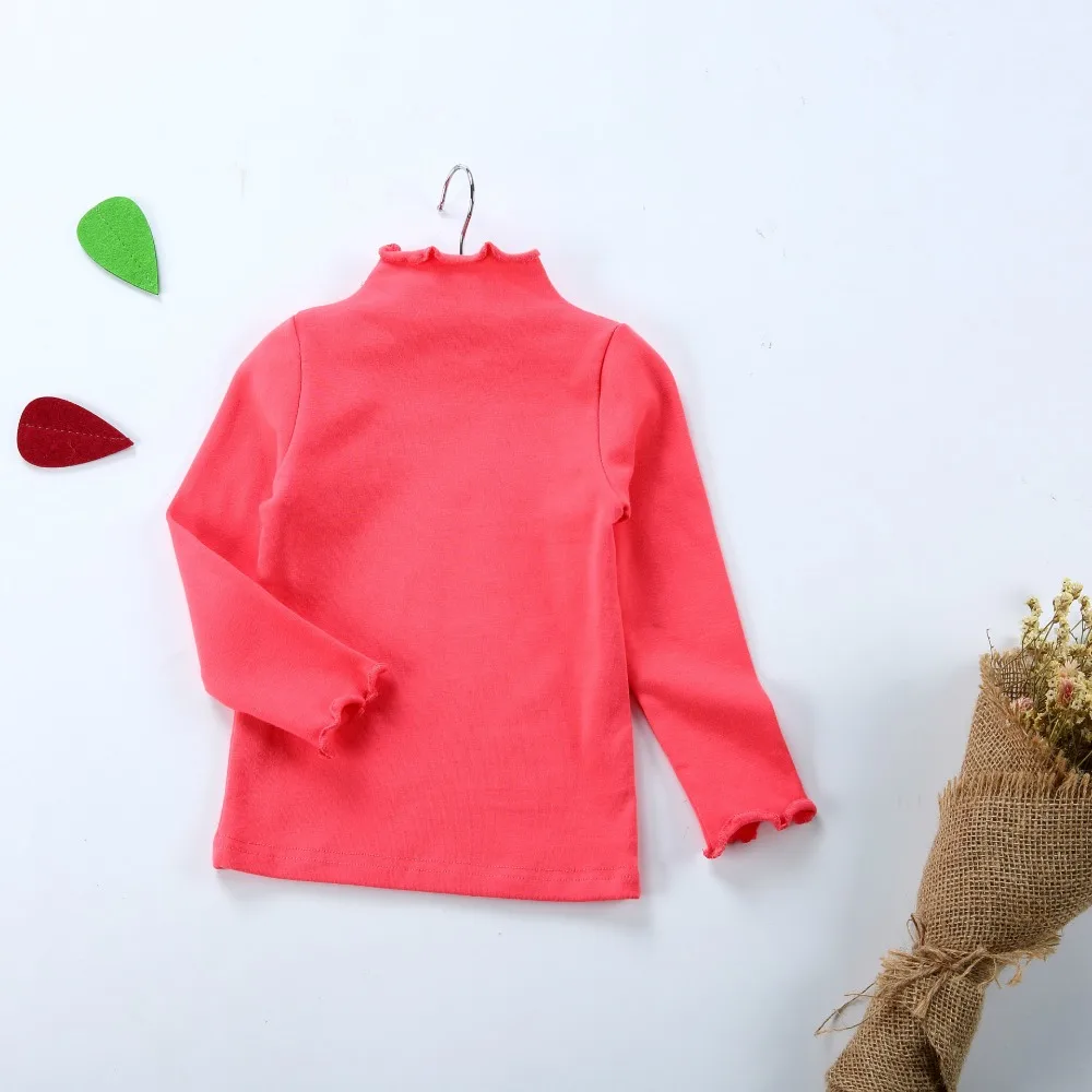 

Autumn and winter casual candy color long-sleeved blouse for children's wear