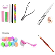 26 шт./лот маникюрный набор для ногтей щетка устойчивая для полировки песчинки для удаления омертвевшей кожи кутикулы пилочки для ногтей инструменты для УФ гель-лака