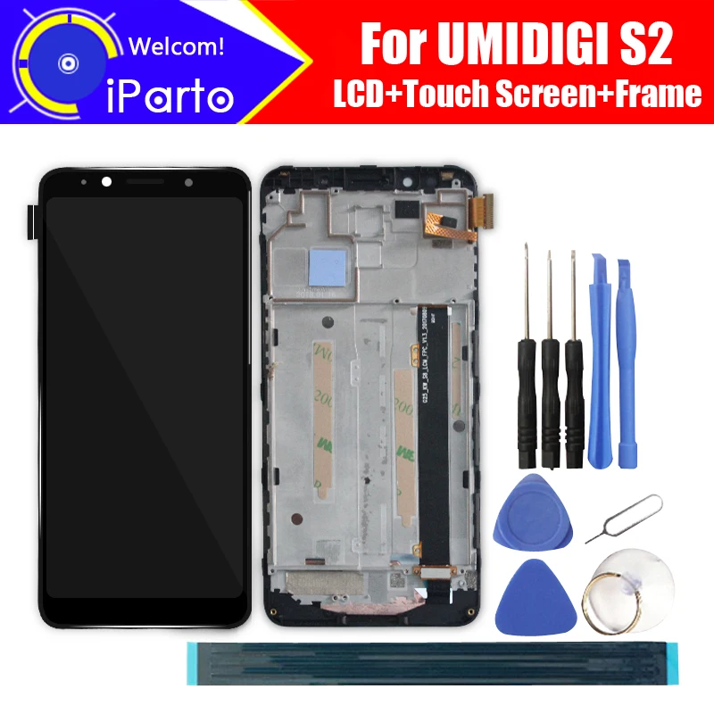 6,0 дюймовый UMIDIGI S2 ЖК-дисплей+ сенсорный экран дигитайзер+ рамка в сборе ЖК+ сенсорный дигитайзер для UMIDIGI S2