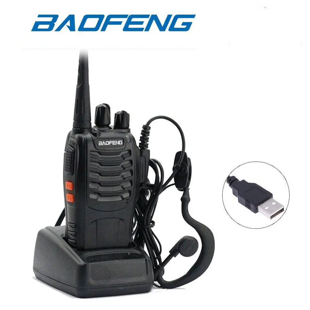 BaoFeng иди и болтай Walkie Talkie “иди зарядным устройством USB адаптер BF 888S UHF 400 470 МГц 2