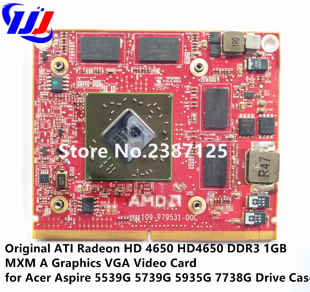 

Original A T I Radeon HD 4650 HD4650 DDR3 1GB MXM A Graphics VGA Video Card for A c er Aspire 5539G 5739G 5935G 7738G Drive Case
