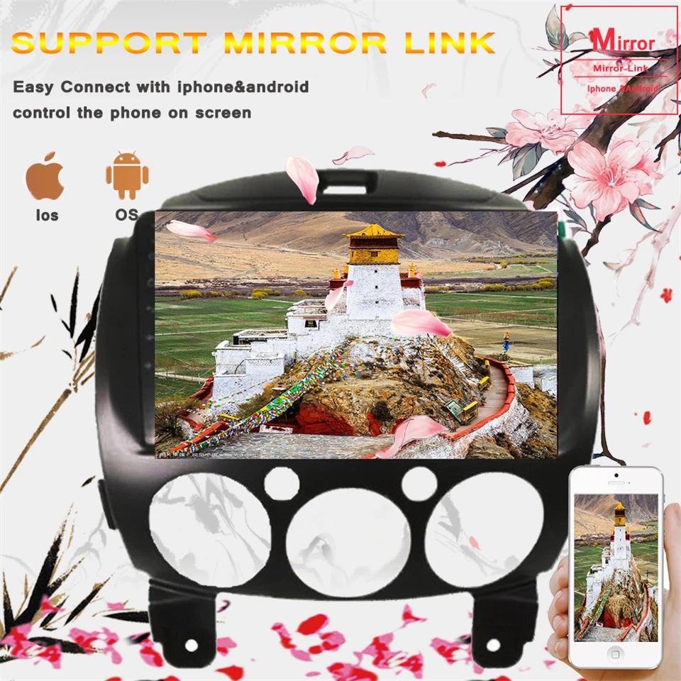 Clearance 2Din Android 8.1 Car DVD Player radio For Mazda 2 2007 2008 2009 2010 2011 2012 13 2014 GPS Navigation Multimedia Car PC Player 4