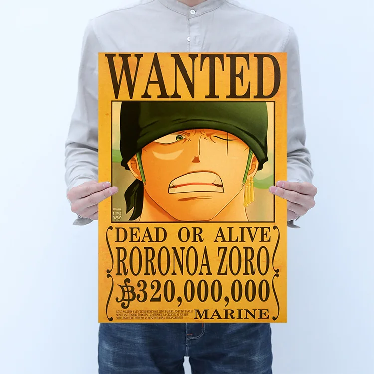 one piece Read Wanted фигурка аниме Луффи Зоро франки Чоппер плакат ремесло Домашний Декор плакаты дети мальчик подарок игрушки - Цвет: C