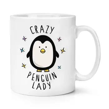 

Crazy Penguin Lady Mug Funny Cute Coffee Ceramic Mug