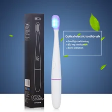 Звуковая электрическая зубная щетка оптическая синяя-ray стерилизация зуб силиконовая кисть для головы щетка отбеливание зубов Уход за зубами