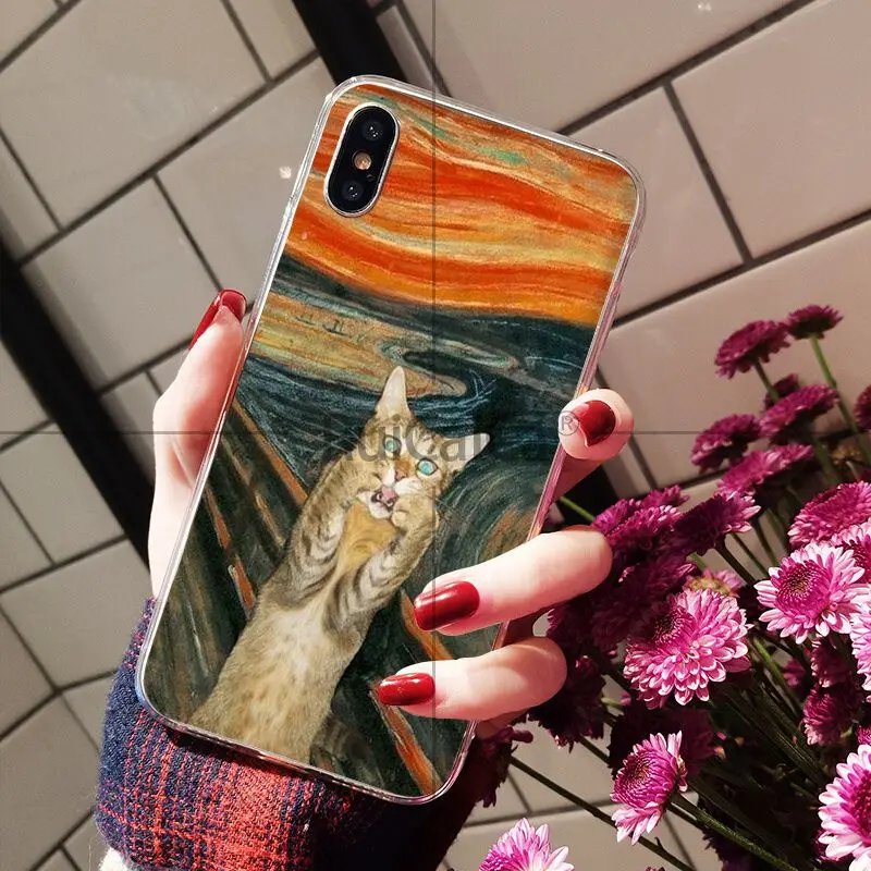 Scream by Munch Funny Arting cat
