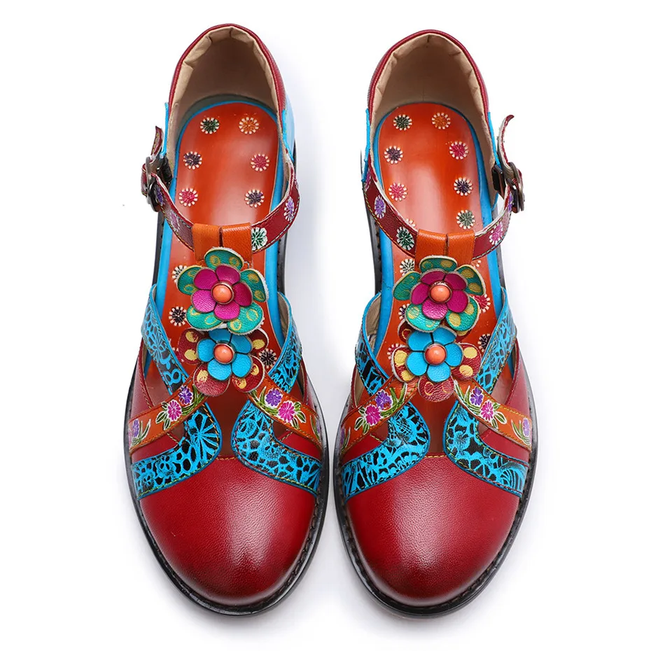 D Knight Full Grain Leather Sandals Handmade Quality Women Shoes Spring Summer Square Heels Genuine Leather Pumps Big Size 36-42 (4)