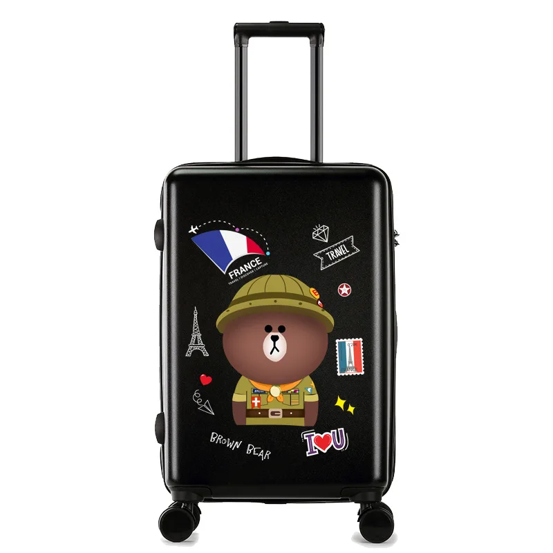 

Suitcases and travel bags student cartoon wear-resisting high quality Spinner carry on luggage Case maletas de viaje con ruedas