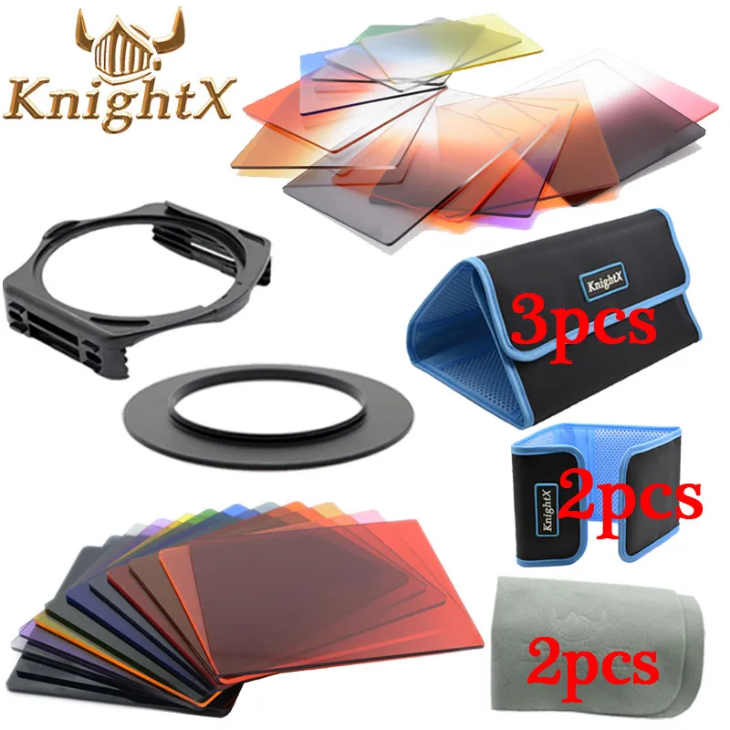 

KnightX 24 Filter Ring adapter for Nikon Canon Sony d5200 650d 70d lenses Graduated filter for Cokin P series 52 55 58 67MM 77MM