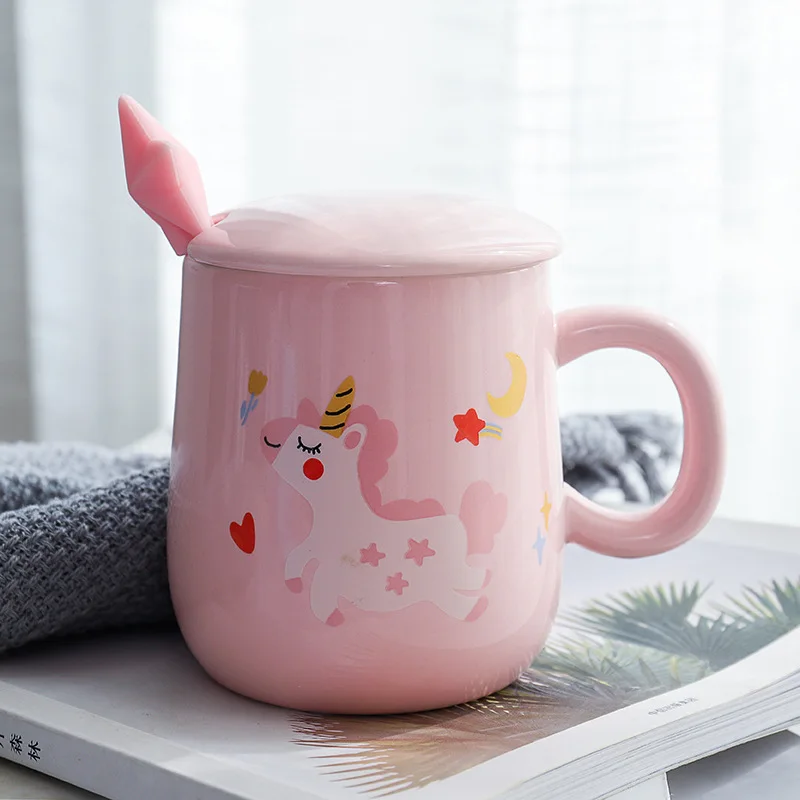 400 мл кружка Единорог кофейные чашки чашка для завтрака и кружки tazas de ceramica creativas