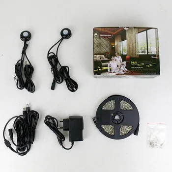 

1 set of 2pcs 1.5M led strip light and 2pcs light sensor switch+1pcs adapter flexible led strip light SMD2835 led bed light