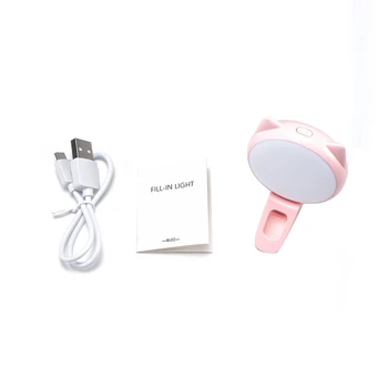 

Selfie Ring Light for Camera,Clip On [Rechargeable Battery] Selfie Led Camera Light [32 Led] Compatible with Iphone,Ipad,Photo#8