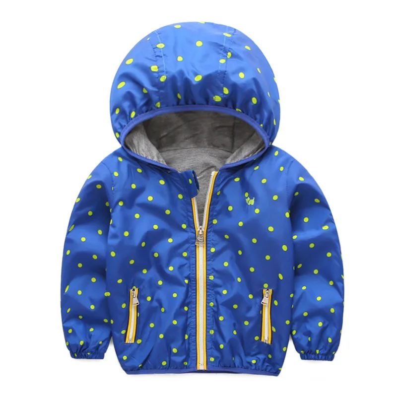 Детская куртка для маленьких мальчиков, пальто, куртки с капюшоном для детей, верхняя одежда, весенняя одежда для маленьких мальчиков, ветровка, блейзер - Цвет: Синий
