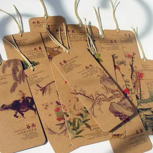

1pcs[Creative Bookmark Wholesale] Twenty-four Solar Terms 12 Paper Bookmarks Kraft Bookmarks