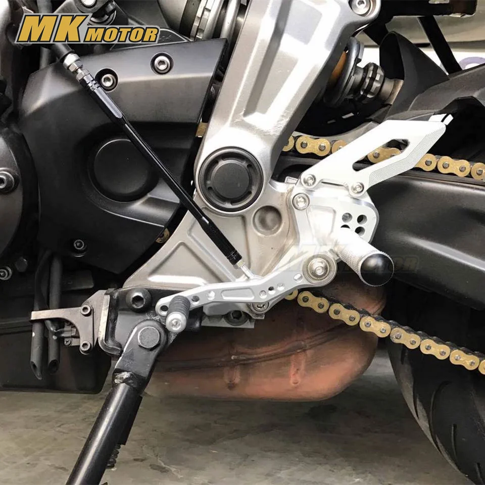 

Motorcycle Accessoris For Yamaha MT-07 CNC Adjustable Rear Set Rearsets Footrest for YAMAHA MT 07 2014-2016