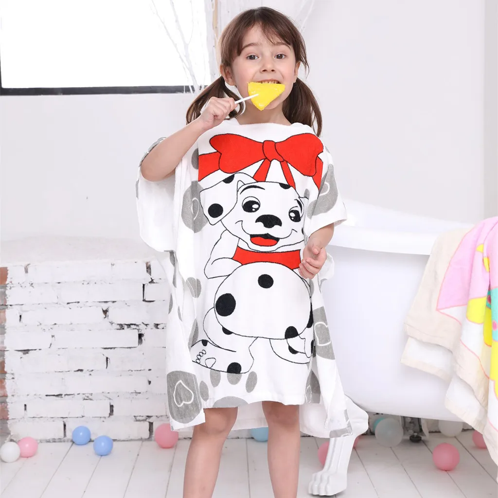 Infant baby poncho towel hooded beach towels for kid Bathrobe Pajamas Cartoon Animals baby hooded bath towel Child baby bath set