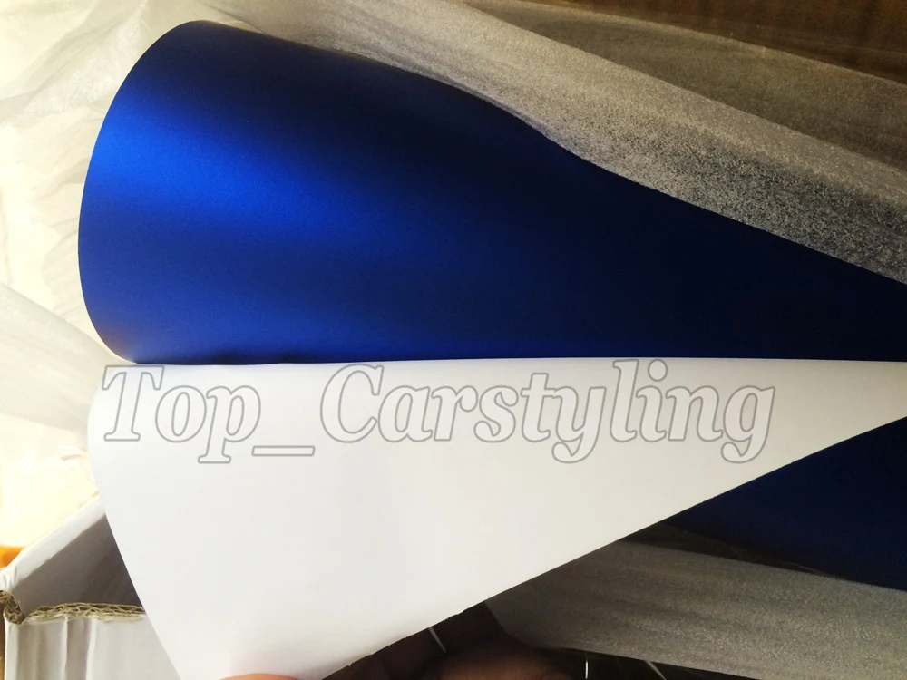 

ice blue matte Chrome Vinyl For Car Wrap Skin Covering With Air Release PROTWRAPS Matte chrome metallic foil size 1.52x20m