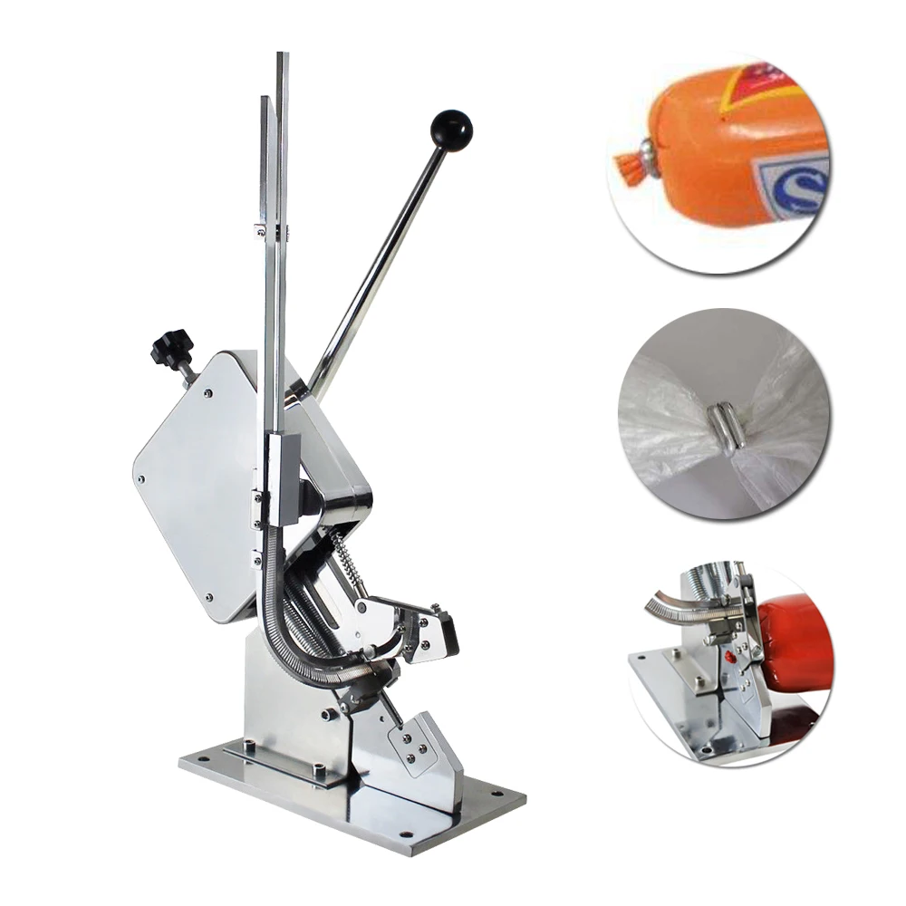 

U-shape Sausage Clipper Food Clipping Maker Manual Tying Packer Machine Bag tying machine with 4000 pcs clipper