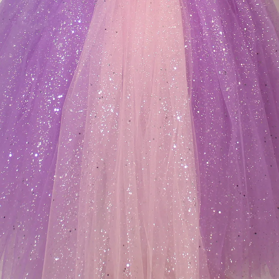 Tulle Girls Cosplay Rapunzel Princess Dress Costume Children Masquerade Ball Gowns For Kids Halloween Birthday Party Tutu Dress