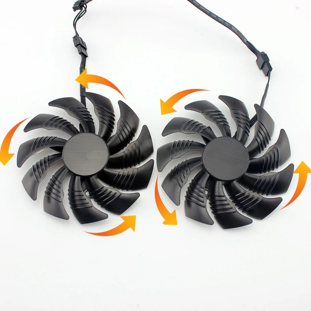 Вентилятор для видеокарты GIGABYTE GTX 1070 AORUS RX 570 580 RX570 RX580 PLD09210S12HH T129215SU кулер 88