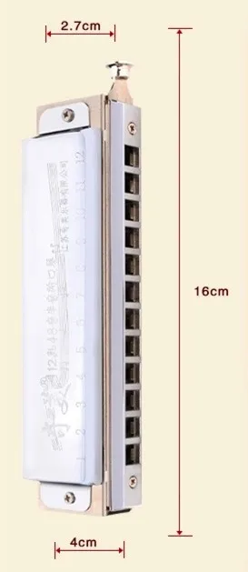12 отверстий 48 тон хроматической гармонике серебро гармоника Cromatica Профессиональный Armonica Cromatica12 отверстие 48 тон хроматической гармонике