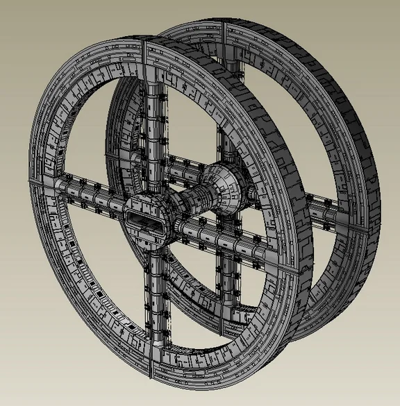 Космическая станция 3d бумажная модель