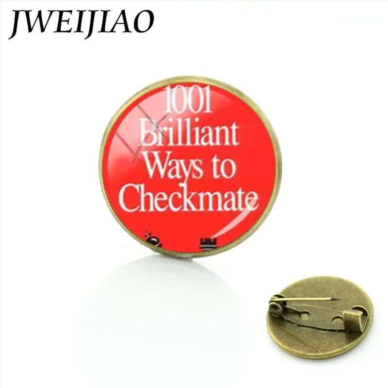 E595 JWEIJIAO Новое поступление я люблю Броши с рисунком на тему шахмат коллекция памятей от любителей шахмат для женщин и мужчин брошь на булавке ювелирные изделия E590 - Окраска металла: E595