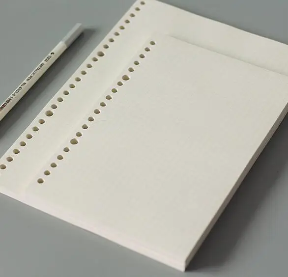 A5 B5 спиральная записная книжка для заправки отрывных листов с несколькими отверстиями, 60 листов, внутренние страницы, бумага с точечной сеткой