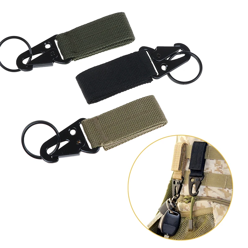 EDC Military Nylon Keychain Clasp Outdoor Camping Tactical Carabiner