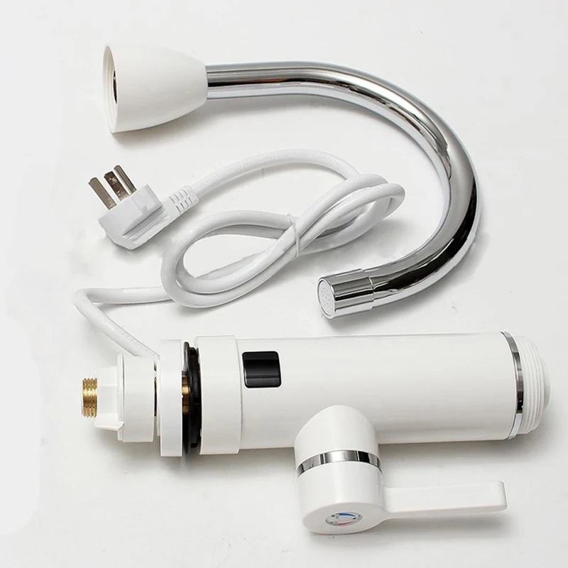 New Kitchen LED Display Electric Hot &Cold Water Instant Heating Mixer Faucet Tap