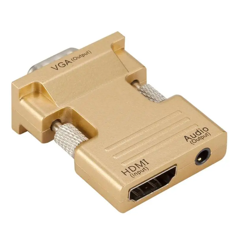HDMI Female to VGA Male Converter Adapter with Audio Cable Support 1080P Signal Output for Computer Set-top Box High Quality HDMI Female to VGA Male Converter Adapter with Audio Cable Support 1080P Signal Output for Computer Set-top Box High Quality