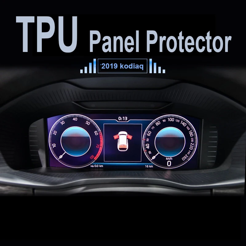 Цена Для Skoda kodiaq Karoq 2017 2018 2019 автомобильный навигатор приборная панель защитная пленка TPU ЖК экран протектор приборной панели Крышка